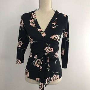 Black floral top